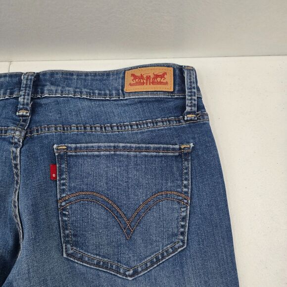 Levi's 515 boot cut jeans blue 7 denim womens 28x32 medium wash 4598 - Picture 4 of 13